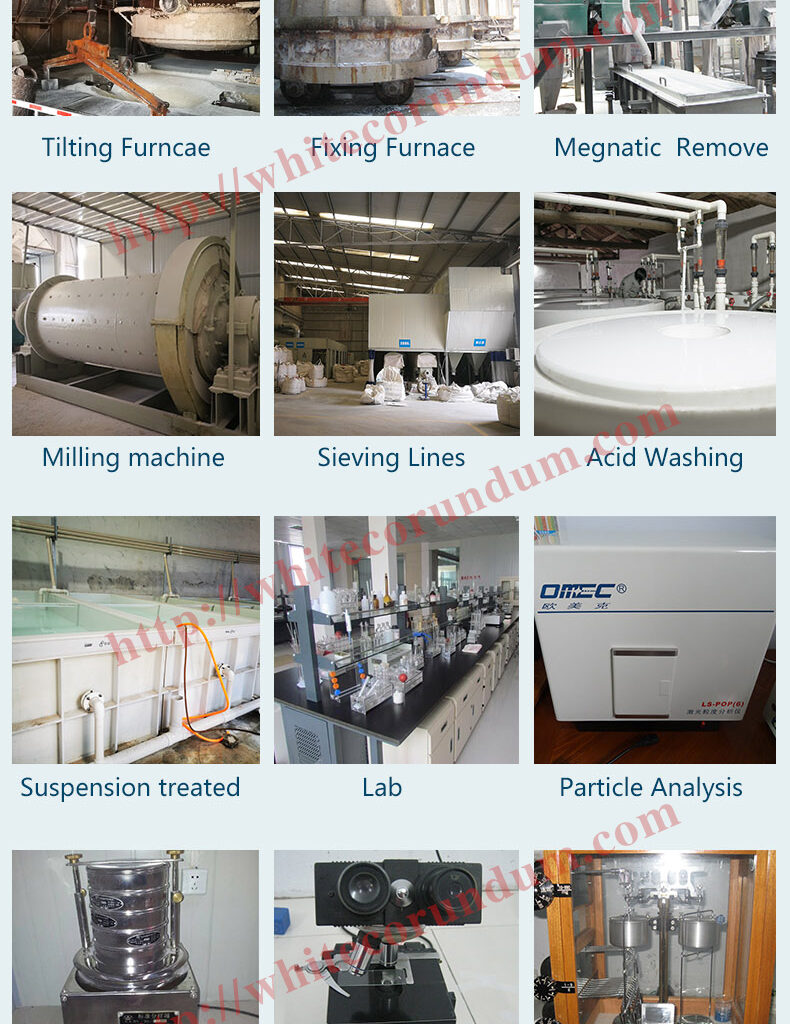 Mikrodermabrazyon için Beyaz füzyon alümina F220  -2-